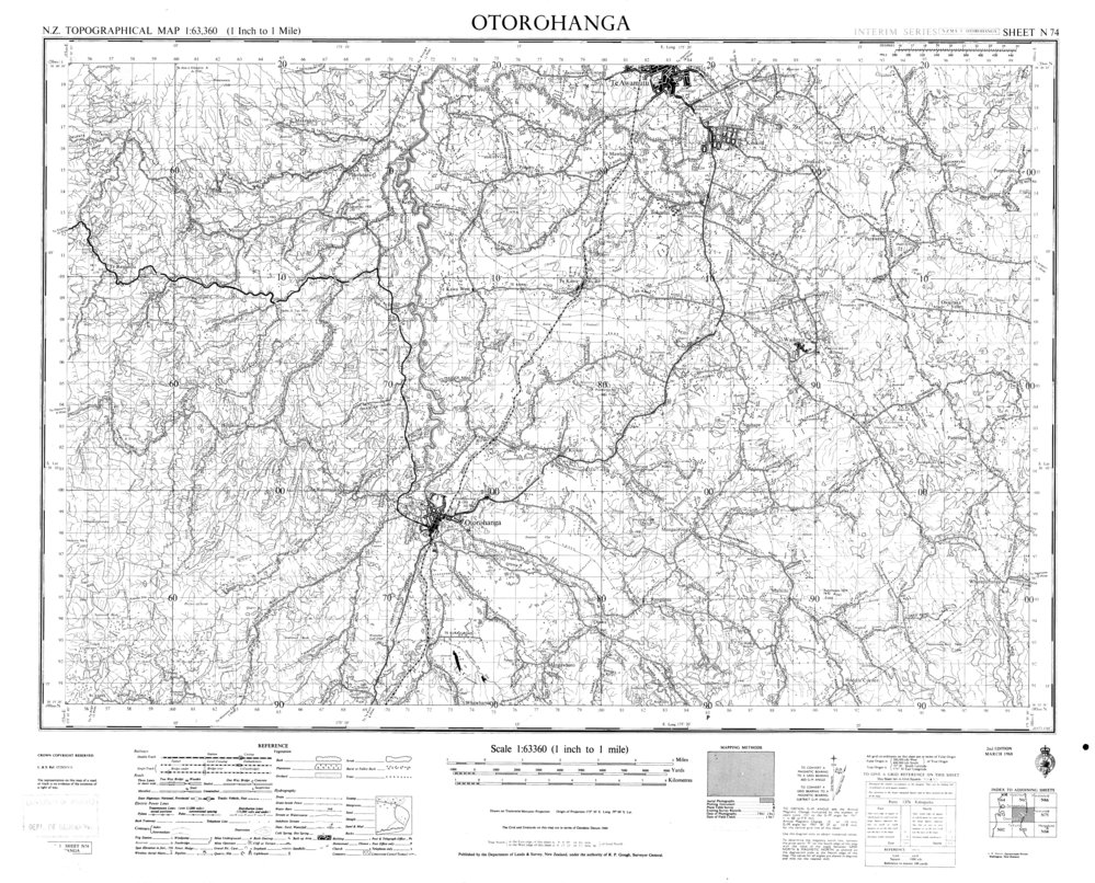 Otorohanga: topographical map