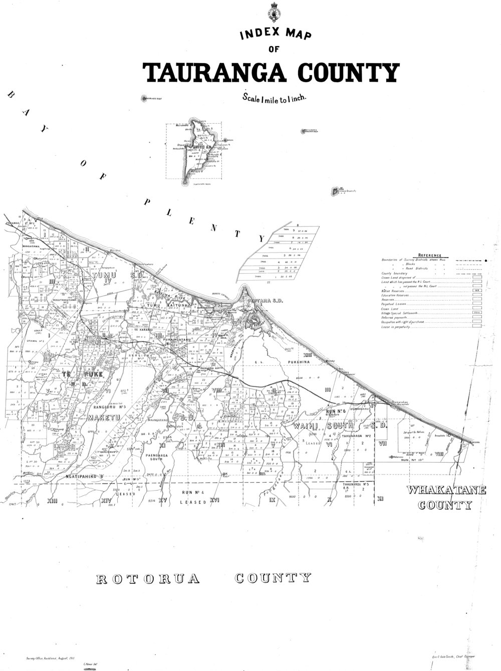 Tauranga County: cadastral map