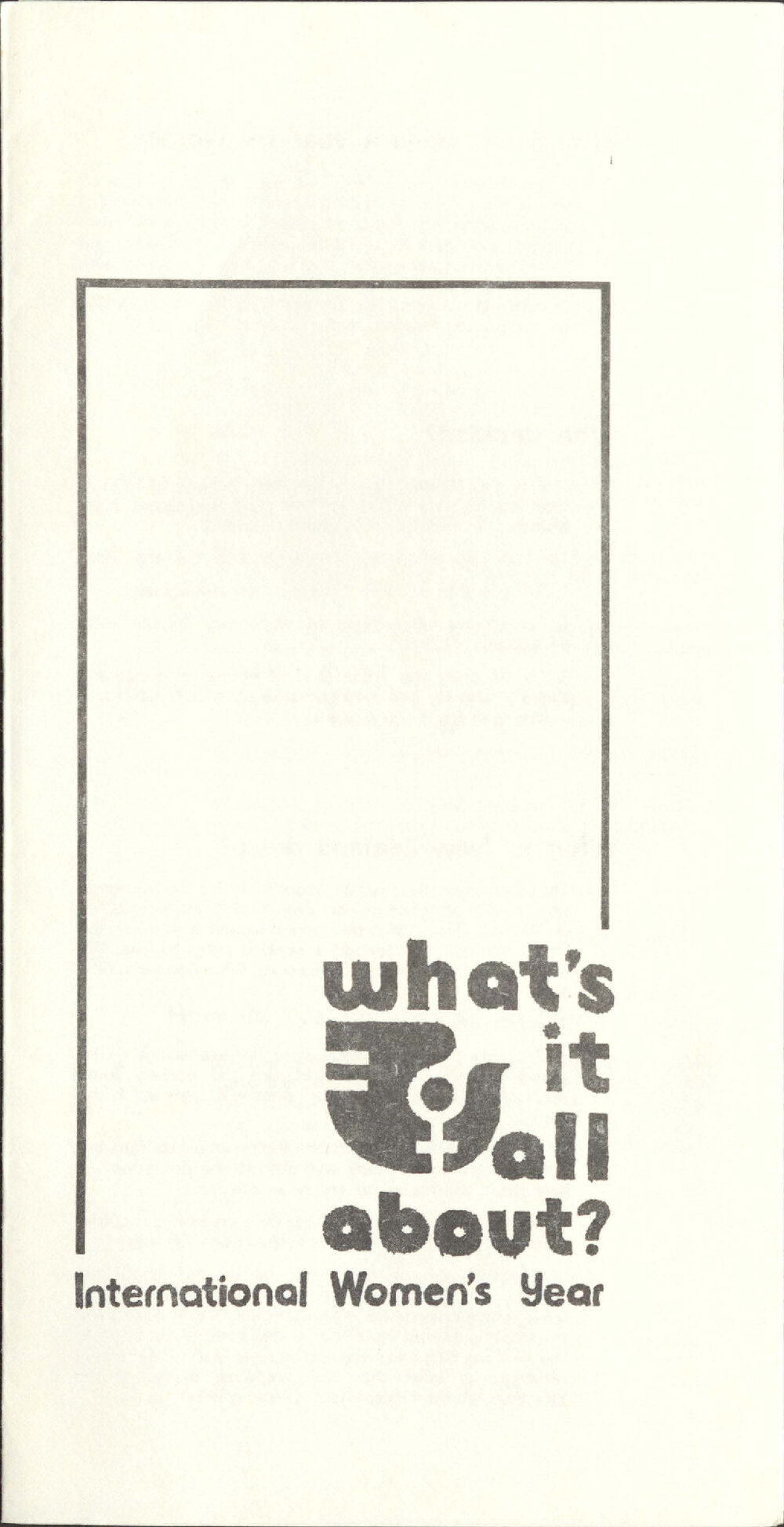 International Women's Year 1975 pamphlet