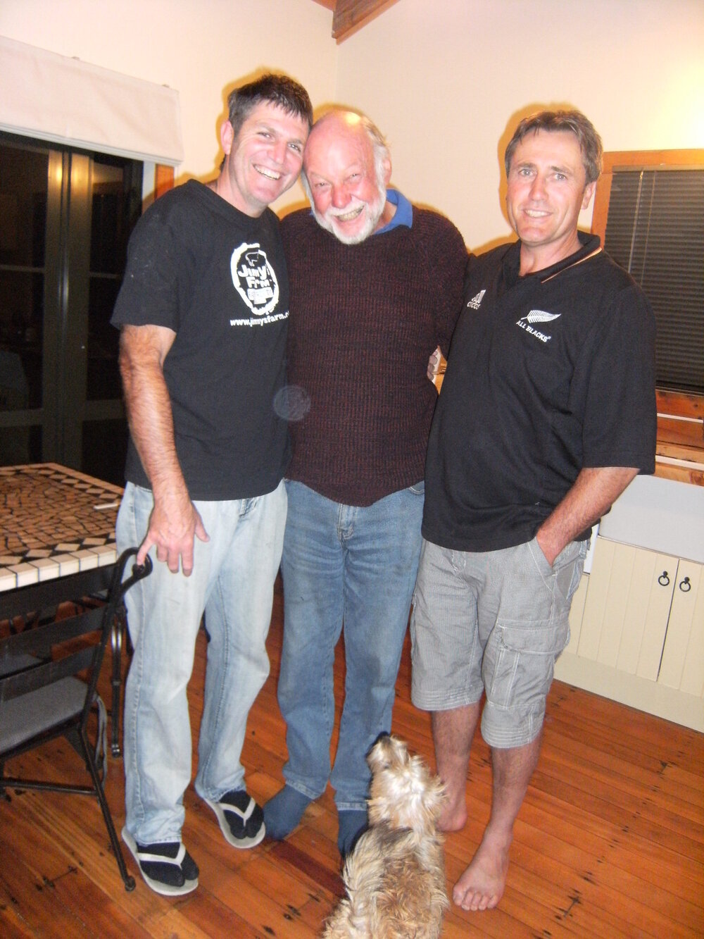 Ron Lycette with former university grounds staff members