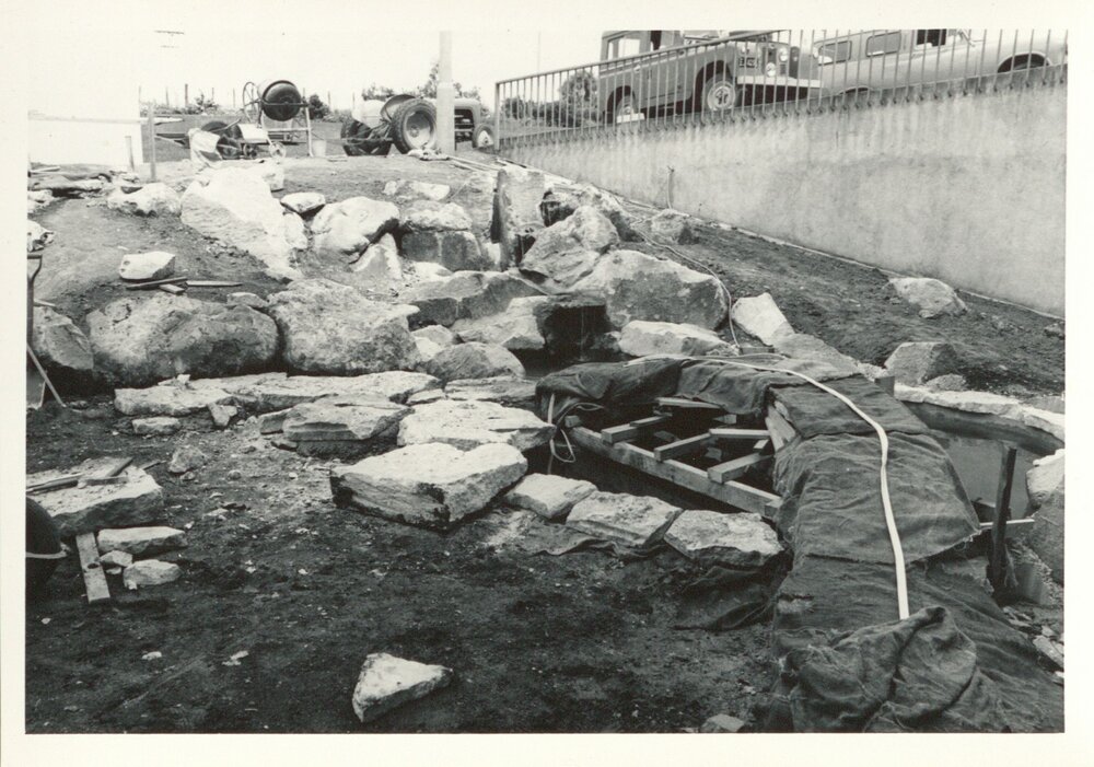 Large rocks outside Hamilton Teachers' College