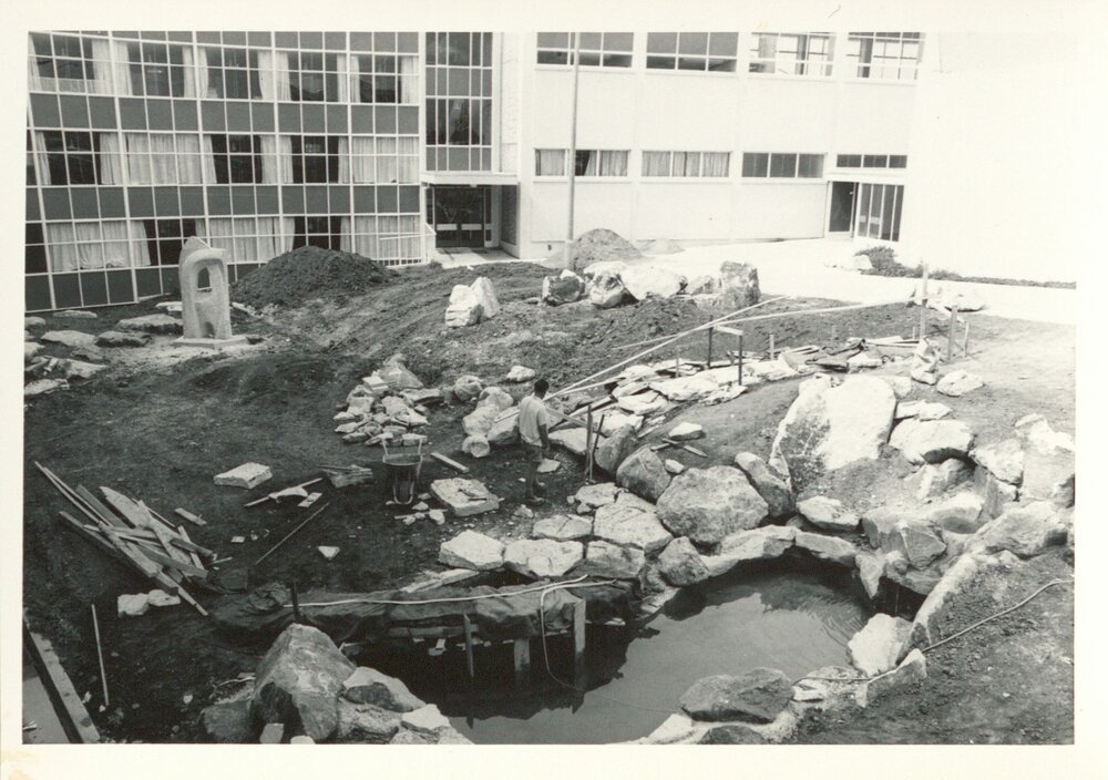 Landscape work outside Hamilton Teachers' College