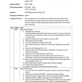 Hector Bethune Finding Aid