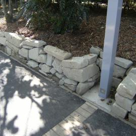 Rock wall landscaping