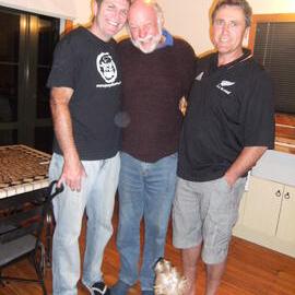 Ron Lycette with former university grounds staff members