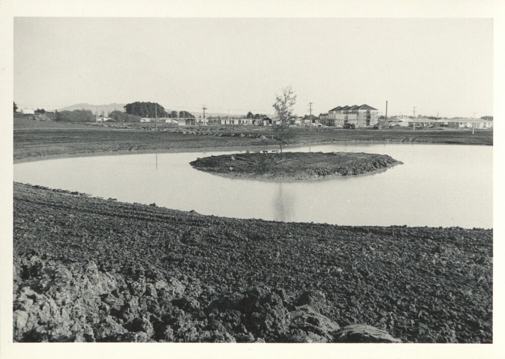 Knighton Lake under construction