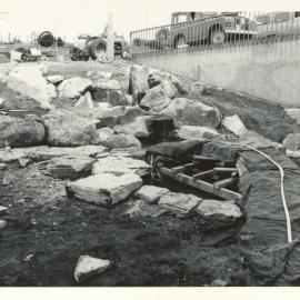 Large rocks outside Hamilton Teachers' College