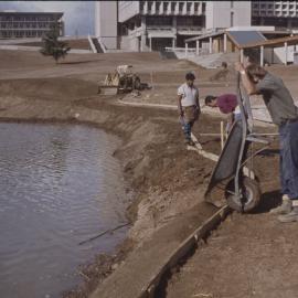 Landscaping of the village green and edge of Oranga Lake 02