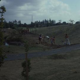 Construction of path and landscaping around Oranga Lake 06