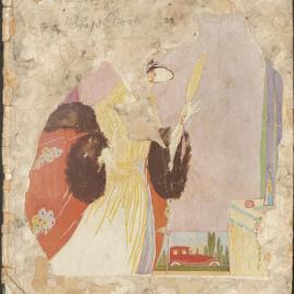 Scrapbook of magazine illustrations from the early 1900s