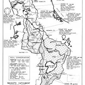 Waikato catchment: descript. zones of land usage and soil conservation