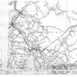 Home Guard Map: Waikato Battalion area.