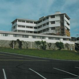 Management Building from parking area below