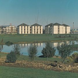 Student Village and lake, 1969