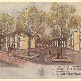 Drawing of projected Student Village