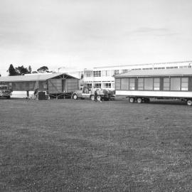 Temporary Buildings arriving