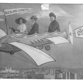 Auckland City - Auckland Exhibition advertising with cartoons