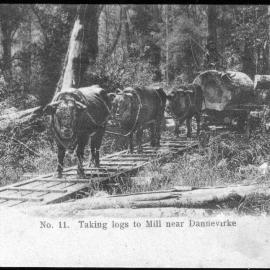 Taking logs to mill near Dannevirke.