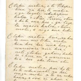 Letter from Wiremu Hoete at Wellington