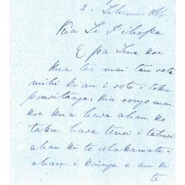 Letter from Waata Kukutai at Taupari (Taupiri)
