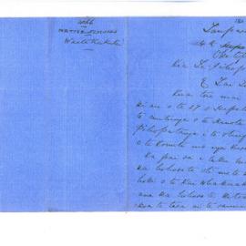 Letter from Waata Kukutai at Taupari (Taupiri)
