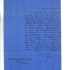 Letter from Kingi Te Kukutai at Waiuku
