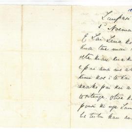 Letter from Kukutai at Taupari (Taupiri)