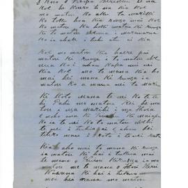 Letter from Wiremu Keepa at Waipapa