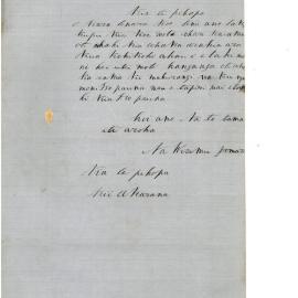 Letter from Wiremu Pomare at Mahurangi
