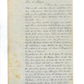 Letter from Ahipene Kaihau at Waiuku