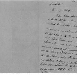 Letter from H. Te Moanaroa at Hopuhopu