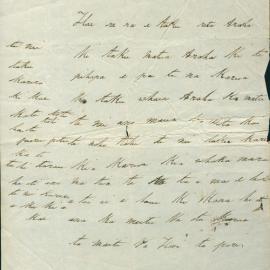 Letter from Hori Te Paru at Araroa