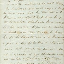 Letter from Ngati Toa Tribe at Wainui