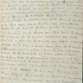 Letter from Kemara Hawea at Heretaunga (Wairarapa)