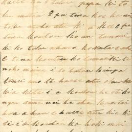 Letter from Peniamine Hapurau at Otaki
