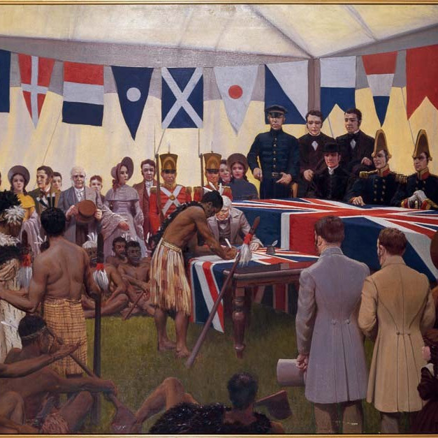 The signing of the Treaty of Waitangi