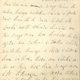 Letter from Ngapera at Porirua