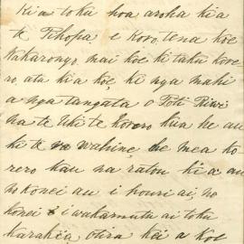 Letter from Tamati Tukurau at Akaroa