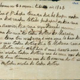 Letter from Titipa at Orakau