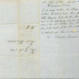 Letter from Kinatona Taramaenuku at St John's College