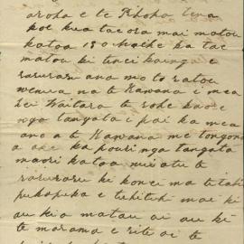 Letter from Rota Waitoa at Henui
