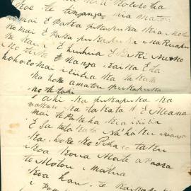 Letter from Piharo at Ruapuke (Raglan County)