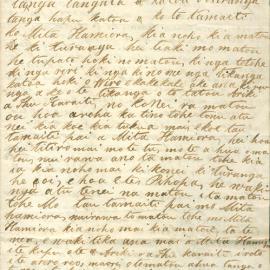 Letter from Paora Pomare tribes at Gisborne