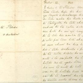 Letter from Renata Kawepo at Hawkes Bay