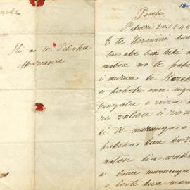 Letter from Hakaraia Te Reinga of Otaki at Poneke