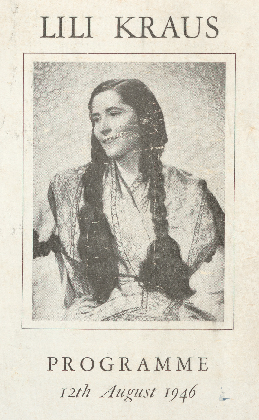 Lili Kraus programme from 1946. DEW_0011/2 